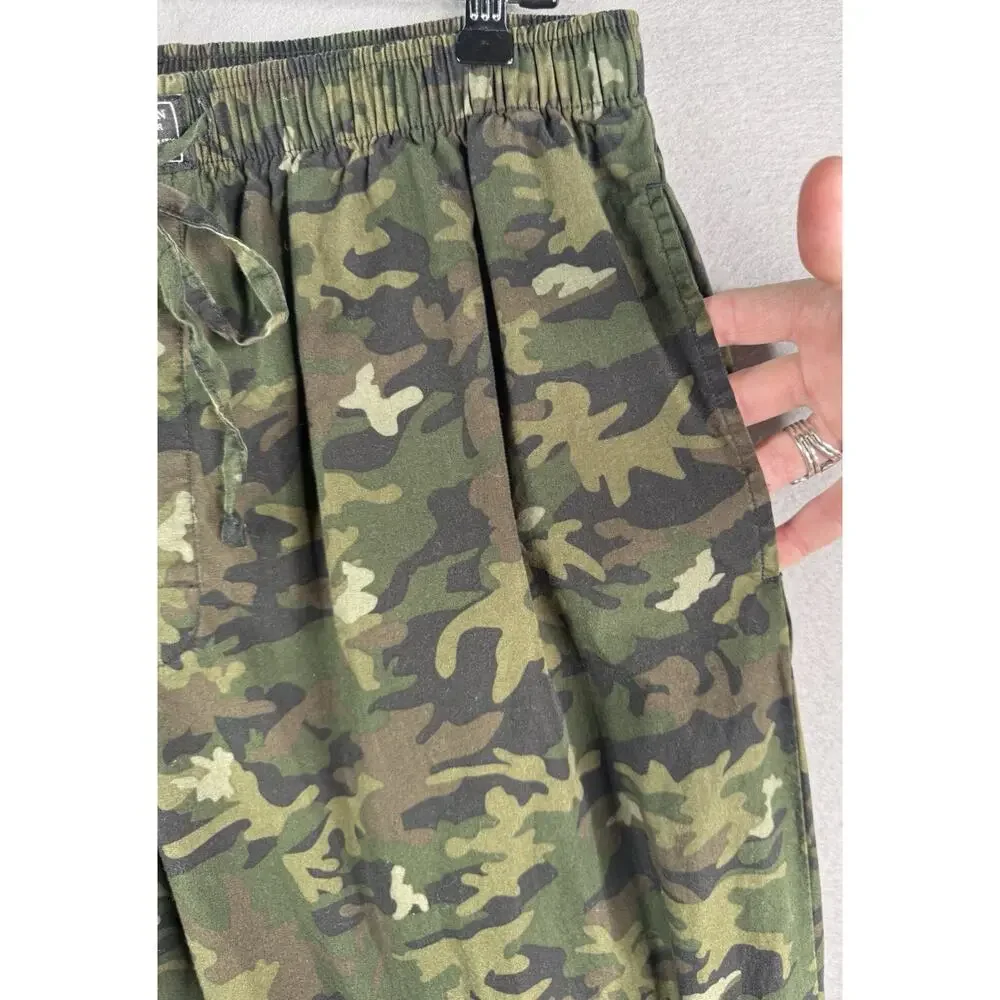 Polo Ralph Lauren Sleepwear Drawstring Pants Mens L Green Camo Loungewear Cotton